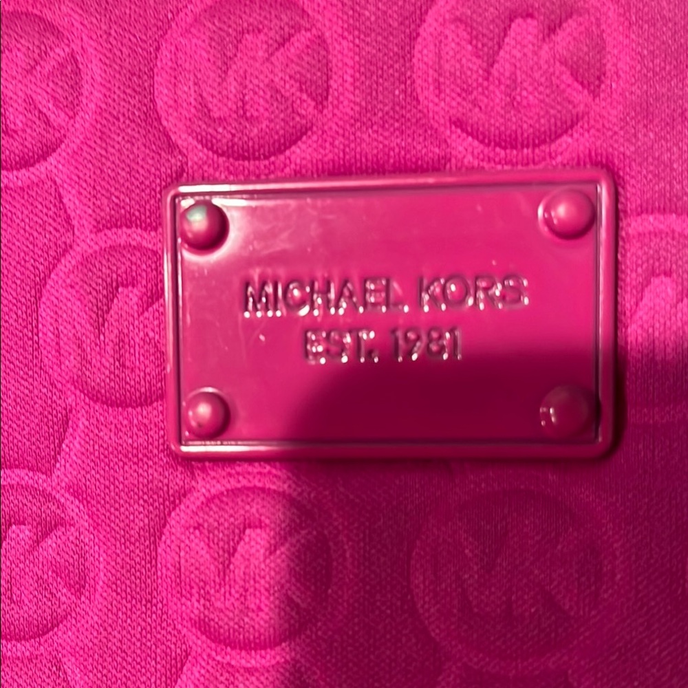 Michael Kors Fuchsia Embossed Logo Bag